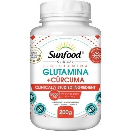 L Glutamina + Cúrcuma 200g Solúvel - Sunfood