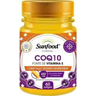 Coenzima COQ10 Fonte de Vit. E 450mg 60 Softgels - Sunfood