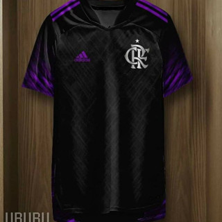 CAMISA DE TIME FLAMENGO PRETO LILAS 2024 PIXBET FRETE GRATIS