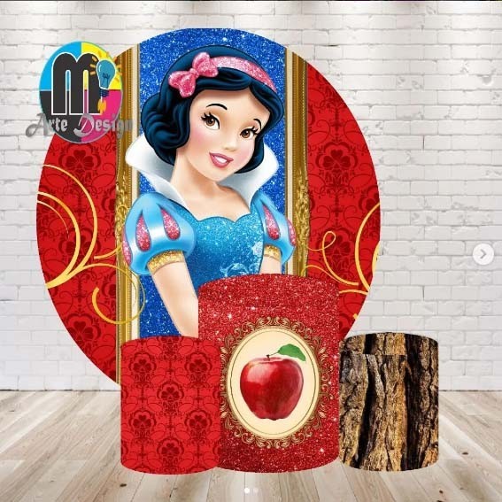 Kit  Capa Painel Branca De Neve Redondo 150x150cm  / Trio Cilindros / Romano 200x100cm