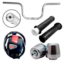 Kit Guidão Cargo 160 Par Peso Pcx 150 Honda Manopla Riscadinha Punho Cb500 Cg Titan Fan Start 2014 a 2023 Guidon Pesinho