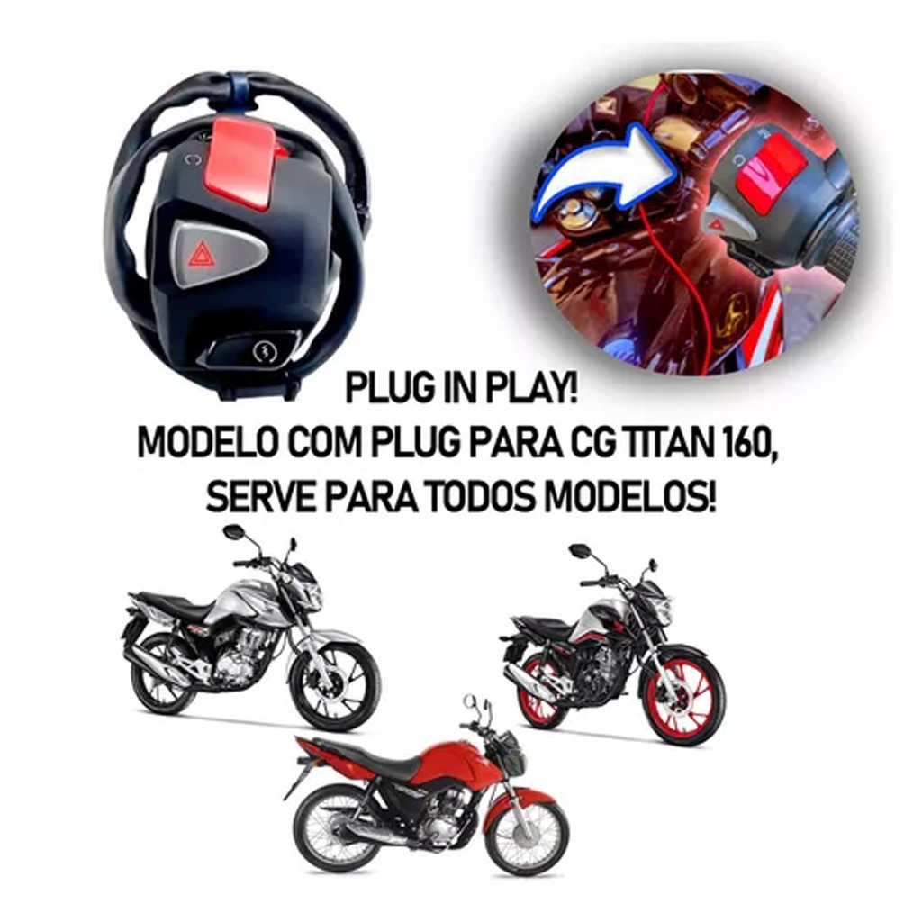 Kit Guidão Cargo 160 Par Peso Pcx 150 Honda Manopla Riscadinha Punho Cb500 Cg Titan Fan Start 2014 a 2023 Guidon Pesinho — imagem 2 de 2
