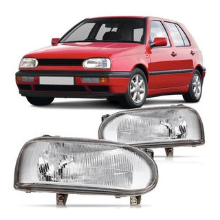 Farol Dianteiro Golf Gl Alemão 1994 1995 1996 Foco Simples Máscara Cromada - Spare Parts and Accessories for Vehicles