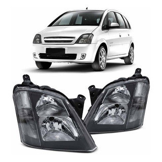 Farol Dianteiro Meriva 2001 2002 2003 2004 2005 2006 2007 2008 2009 2010 2011 2012 Máscara Negra em Oferta na Shopee