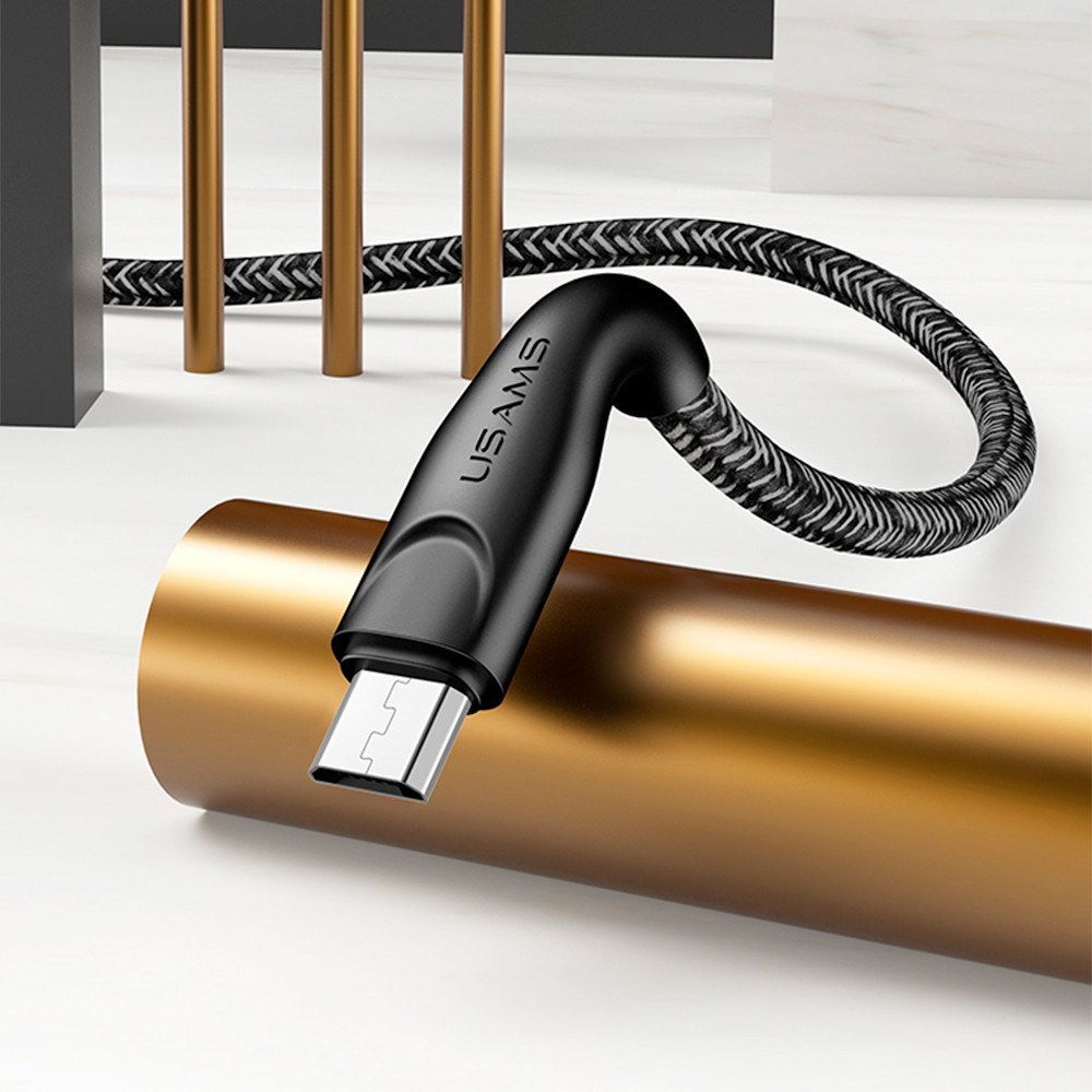 Detalhes do Cabo Usb Usams Usb A pra Micro Usb Máx. 2A 1Metro Preto