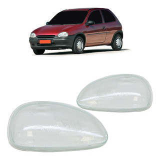 Lente Farol Dianteiro Corsa 1994 1995 1996 1997 1998 1999 Transparente Lente Estriada - Spare Parts and Accessories for Vehicles