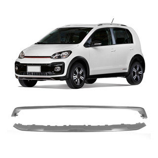 Kit Aplique Inferior e Superior Spoiler Parachoque Dianteiro Prata Up! Xtreme 2020 2021