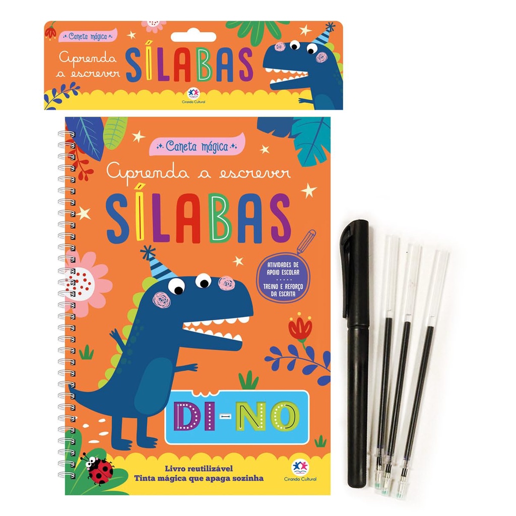 Livro Caneta Magica - Aprenda A Escrever - Silabas
