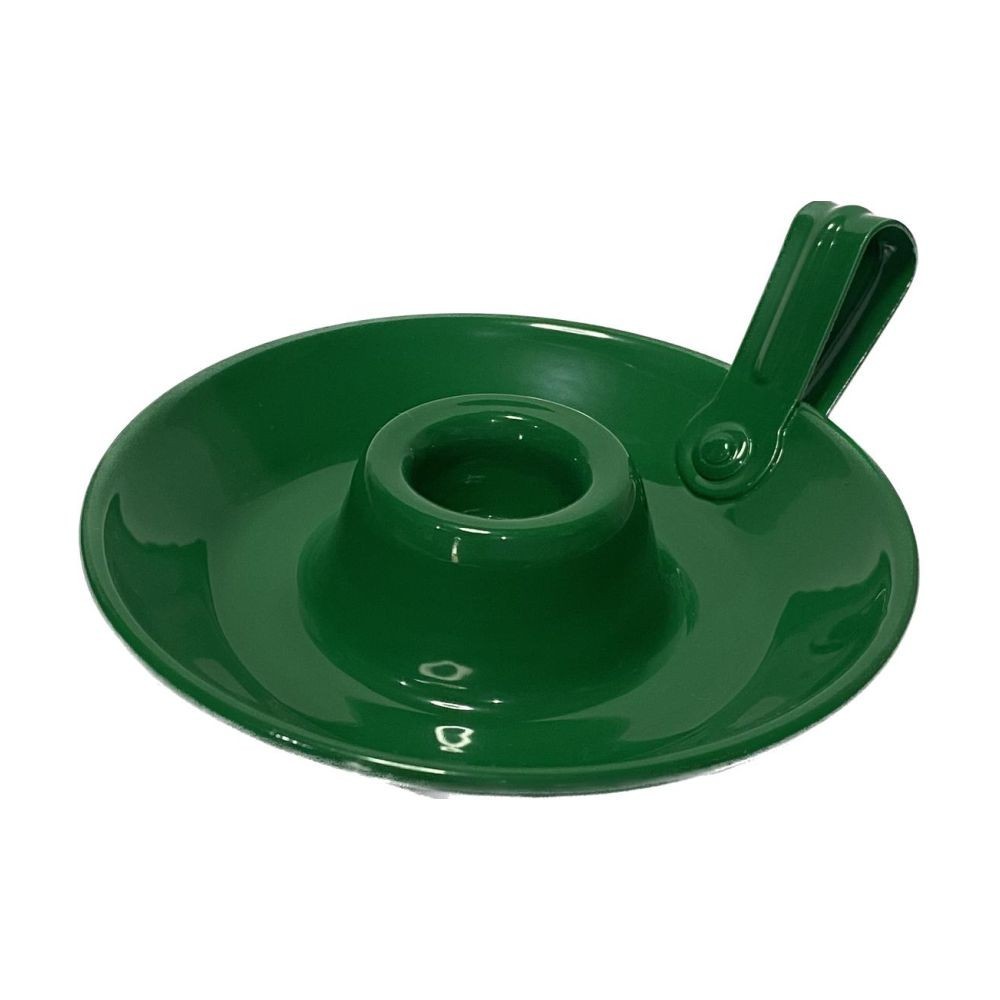 Porta Vela Palito Castiçal de alumínio para 1 Vela Palito - Verde