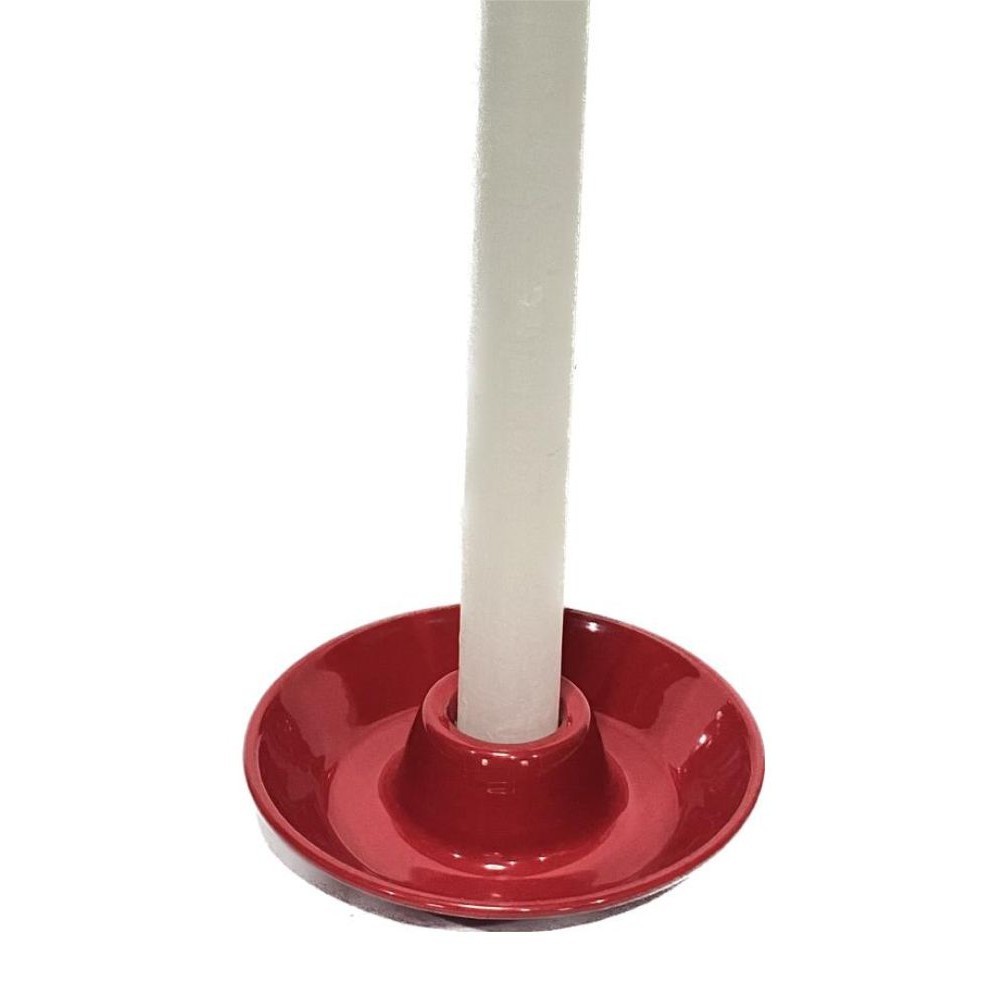 Porta Vela Palito Castiçal de alumínio para 1 Vela Palito - Vermelho