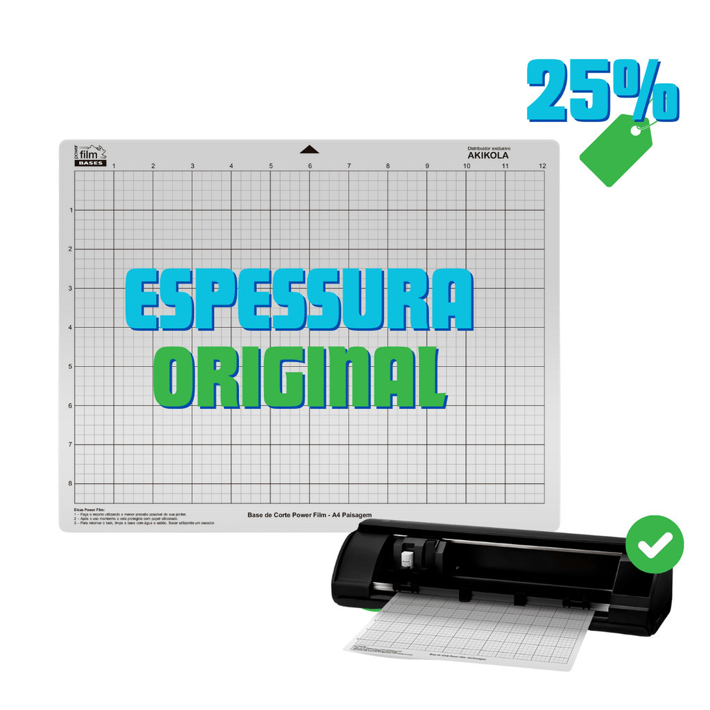 Base de Corte Paisagem COMPATIVEL Silhouette Cameo, Cameo 1, 2, 3 E 4 - Com Cola