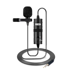 Microfone de Lapela Boya By-m1 para Smartphone Dlsr Pc Preto