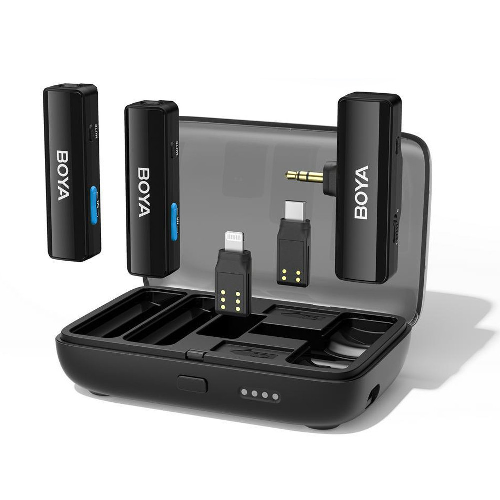 Sistema Microfone Lapela Boya Boyalink Android Ios P2 Preto