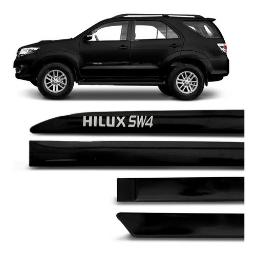 Jogo De Friso Lateral Facão Hilux Sw4 12 A 15 Preto Eclipse - Spare Parts and Accessories for Vehicles