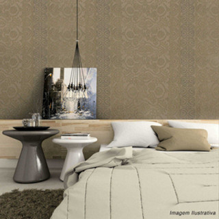 Papel De Parede Lavável Dourado E Marron Para Quarto Sala em Oferta na Shopee