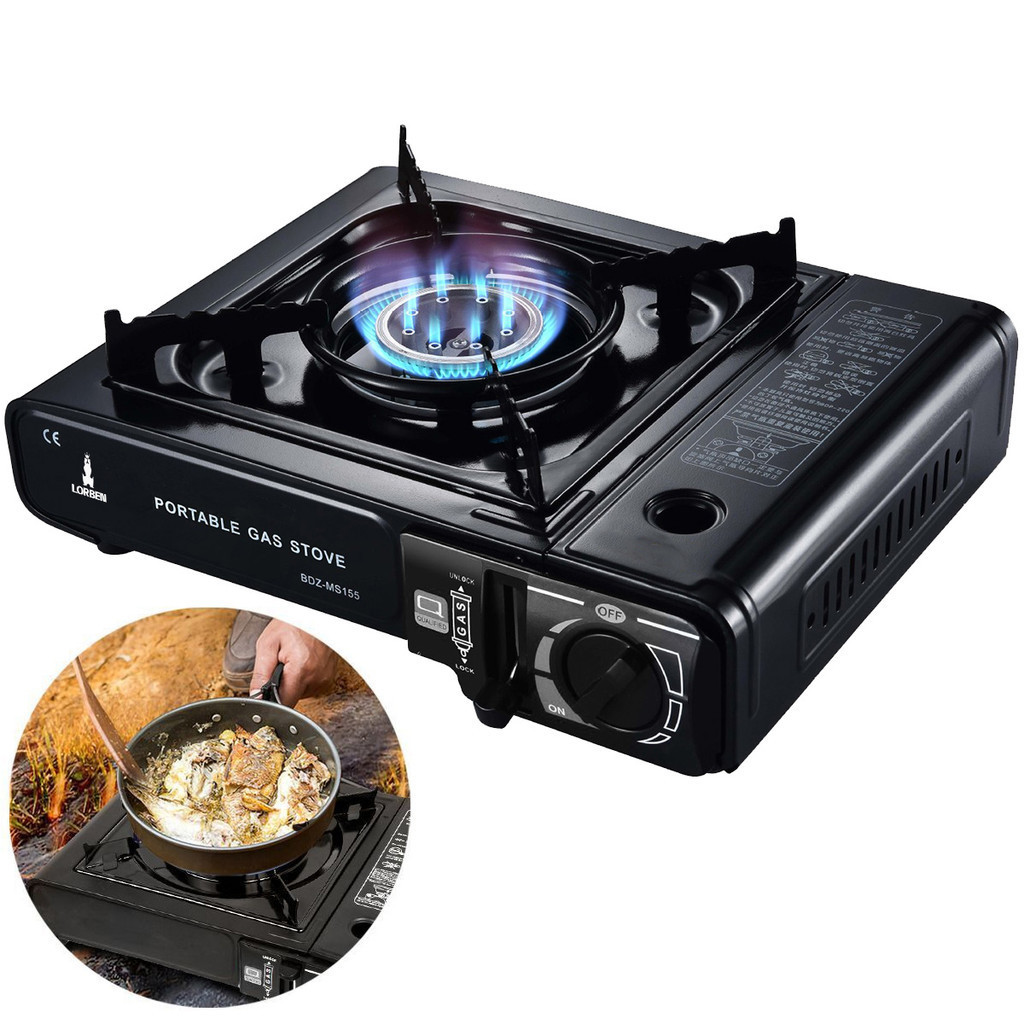 Fogão à Gás Portátil Lorben 2900W Fogareiro Uma Boca Camping e Indoor
