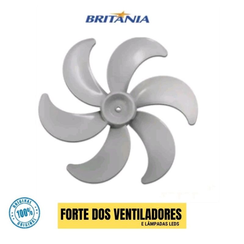 Hélice Vent. Britânia 30cm 6 Pás B30 Turbo Cinza Original em Oferta na Shopee