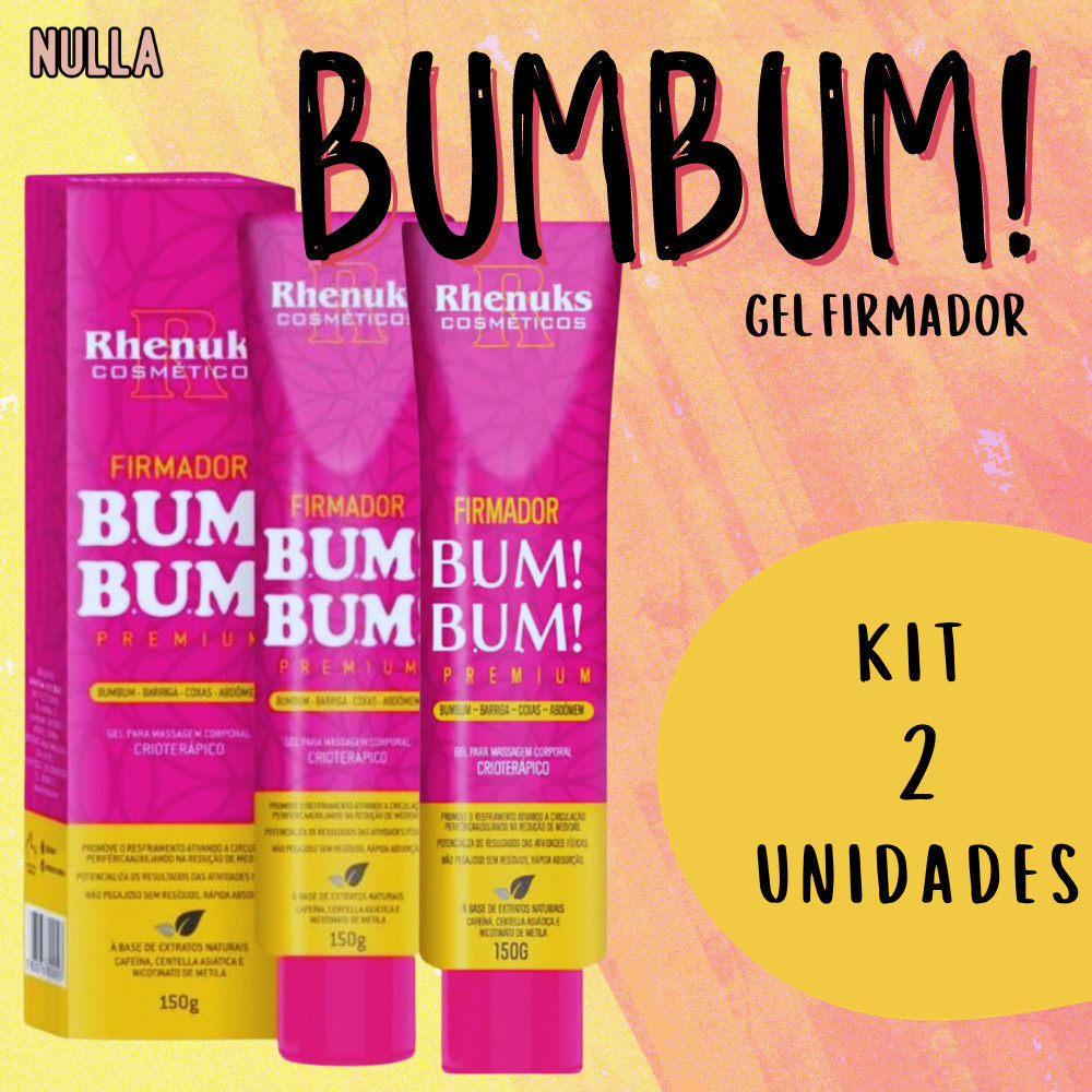 KIT C/ 2 GEL FIRMADOR PREMIUM BUMBUM / BARRIGA / COXA / ABDÔMEN - Rhenuks 150 g em Oferta na Shopee