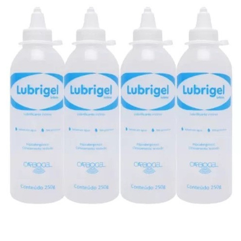 Kit Com 4 Lubrificante Íntimo Lubrigel Gel Íntimo Neutro Carbogel Ky 250g em Oferta na Shopee