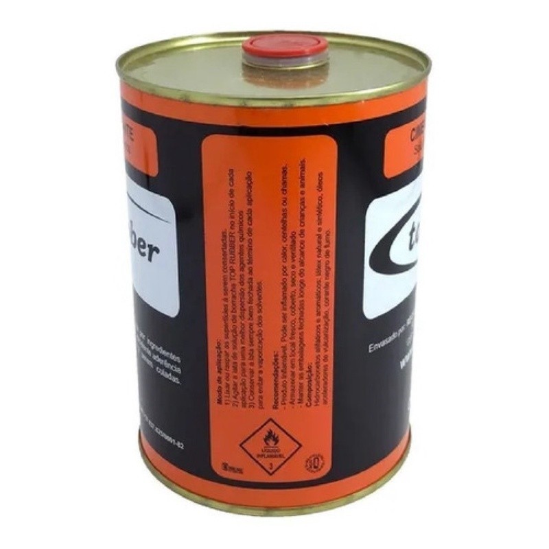 Cola Borracharia Remendo a Quente Carro Moto Bicicleta Pneu Câmara Ar Top Rubber 900ml — imagem 2 de 2