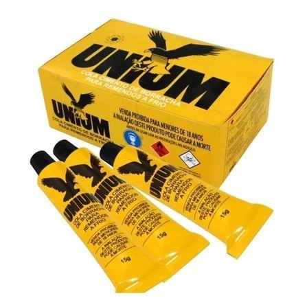Kit Jogo 3un Cola Cimento Remendo A Frio Unium Pneu Câmara Bike 15gr