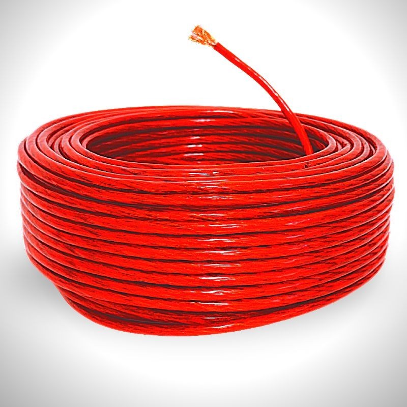 Cabo Fio Flexível 6mm Rolo 5mts Som Automotivo p/ Alto Falantes Módulo