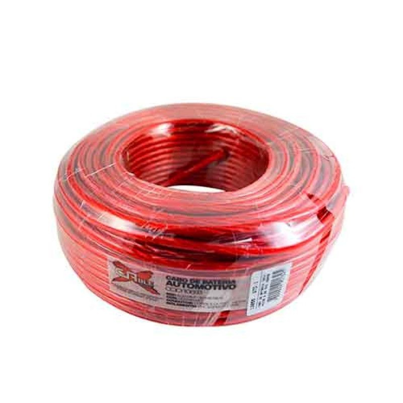 Cabo Bateria 10mm Rolo 5 Metros Fio Automotivo Caixa Bob Amplificador