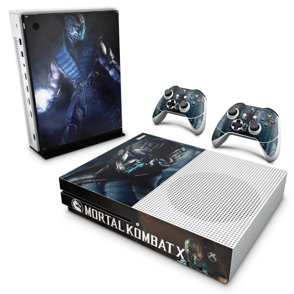 Skin Xbox One S Slim Adesivo - Mortal Kombat X - Subzero