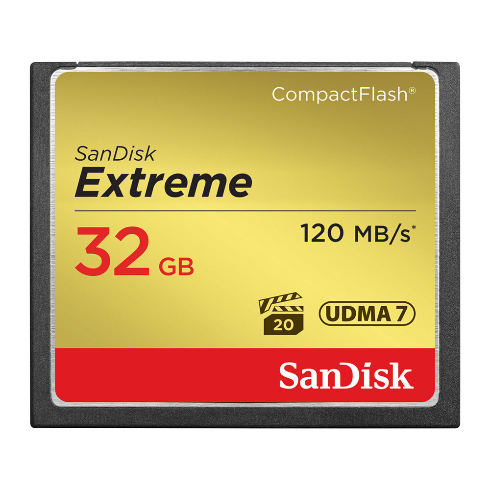 Cartão de Memória Sandisk 32GB Extreme Compact Flash 120MB/s