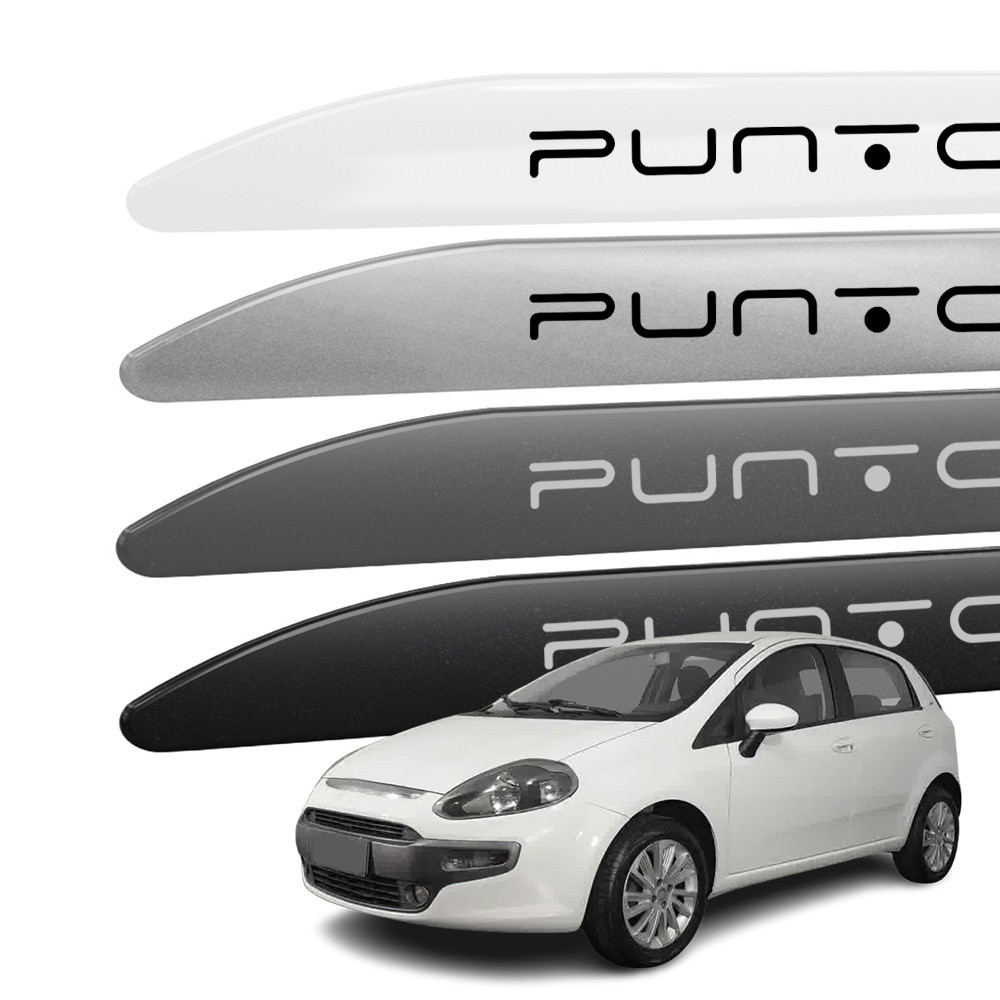 Friso Lateral Punto 2013 a 2017 Ponta Facao Cor Original e com Grafia em Adesivo - Modelo Universal Compatível