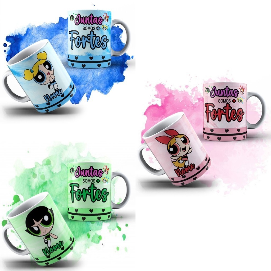 Canecas Garotas Super Poderosas Lindinha Florzinha Docinho Personalizada Com Nome - MEGA PROMOÇÃO! em Oferta na Shopee