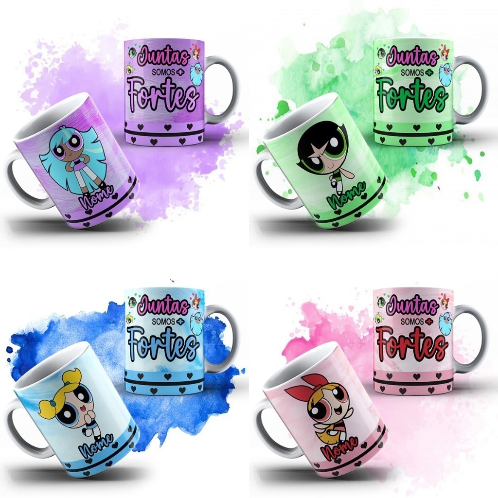 Canecas Garotas Super Poderosas Lindinha Florzinha Docinho Estrelinha Personalizada Com Nome - MEGA PROMOÇÃO! em Oferta na Shopee
