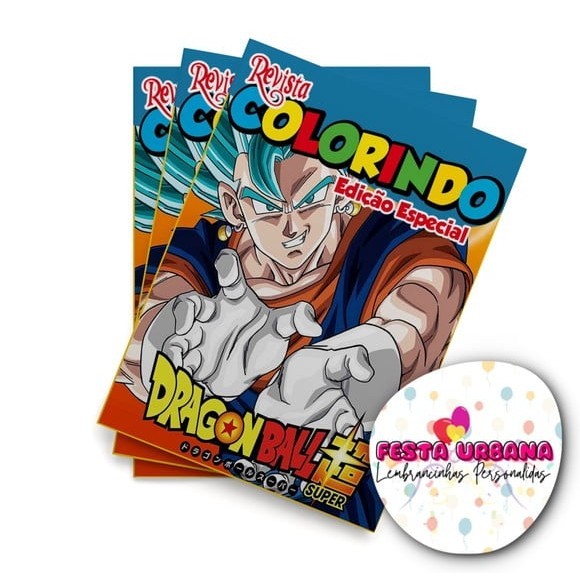 Livrinho para colorir Dragon Ball Revistinha de colorir Lembrancinha personalizada Festa infantil Atividades para Pintar