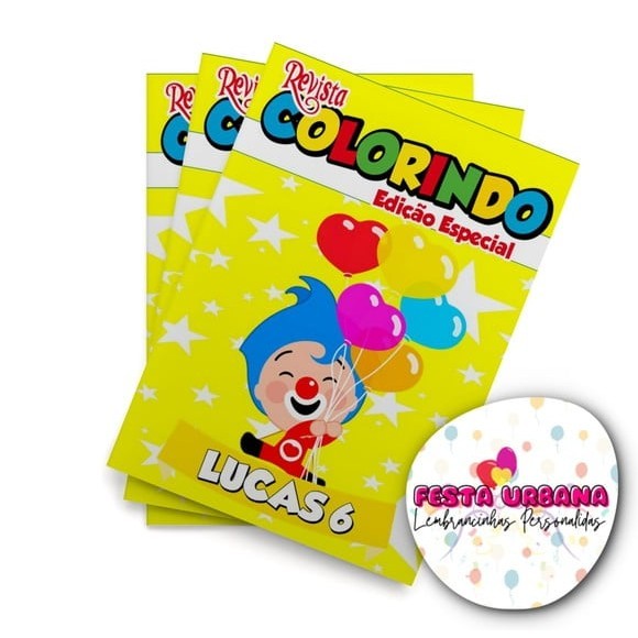 Livrinho para colorir Plim Plim Revistinha de colorir Lembrancinha personalizada Festa infantil Atividades para Pintar