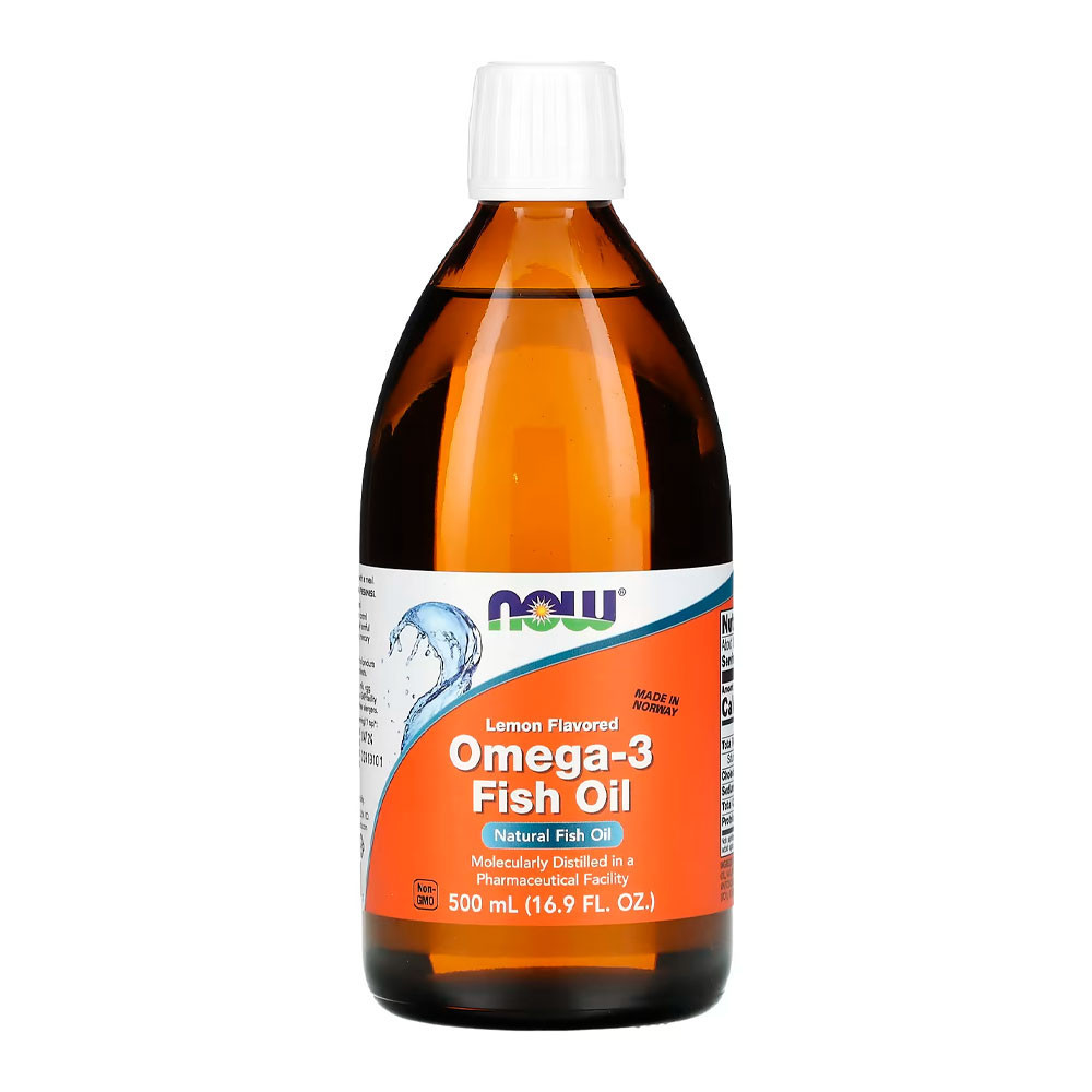 Ômega-3 Fish Oil Now Foods 500ml Sabor Limão Importado em Oferta na Shopee