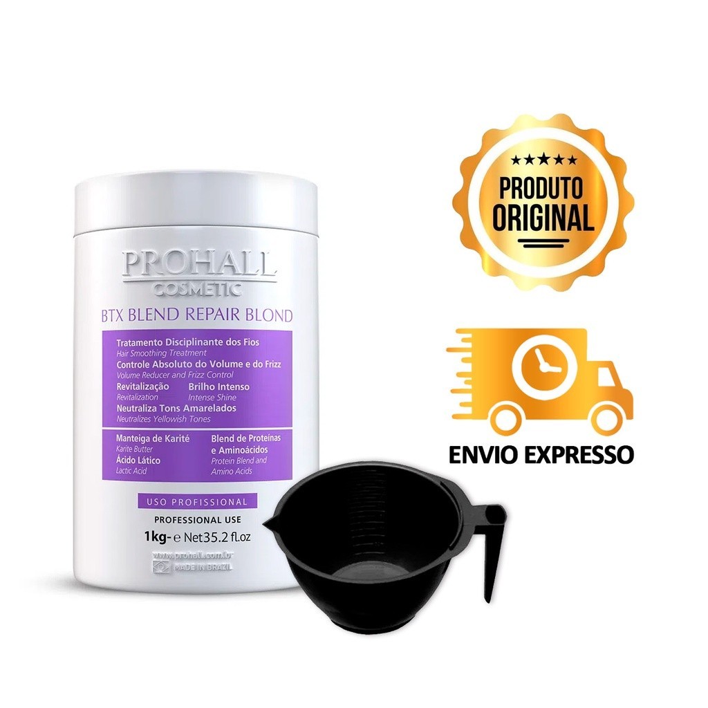 BTX Capilar Orgânico Blend Repair Blond BTX Prohall +Pote