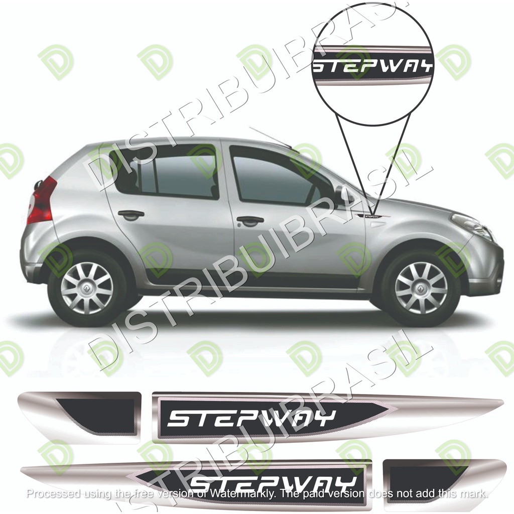 EMBLEMA APLIQUE LATERAL RESINADO SANDERO STEPWAY