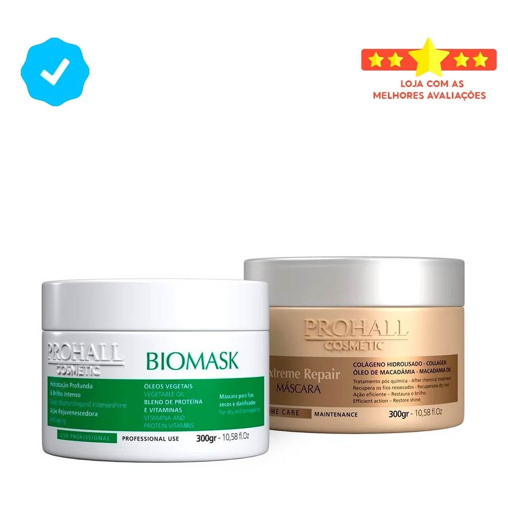 Cronograma Capilar Brilho Intenso Prohall Biomask + Extreme