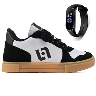 Tenis Infantil Casual Sapatenis Meninos Meninas Street Calce Facil + Relogio em Oferta na Shopee
