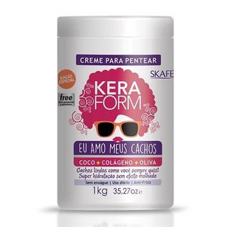 CREME P/ PENTEAR KERAFORM EU AMO MEUS CACHOS 1KG SKAFE em Oferta na Shopee