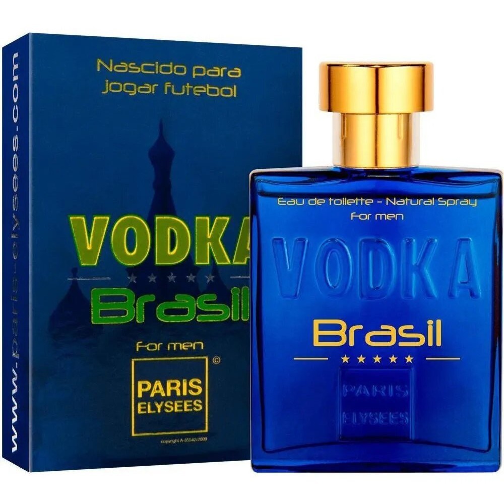 Perfume Vodka Brasil Azul 100ml Paris Elysees em Oferta na Shopee