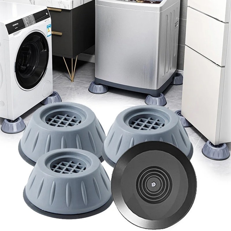 Suporte Pé Máquina de Lavar Roupas Nivelador Lavar Kit 4 Peças Suporte Anti Vibração Almofada Amortecedor De Borracha Pezinho