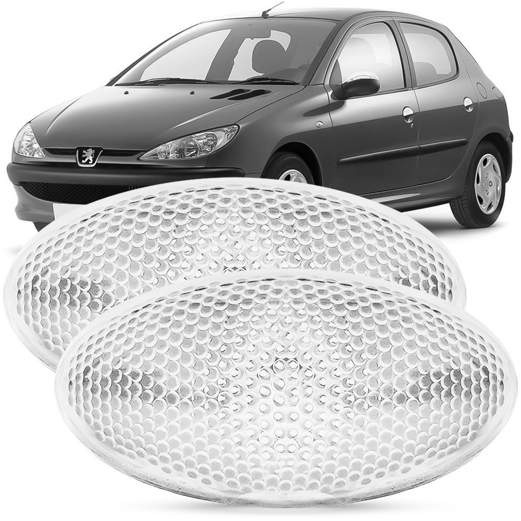 Par Lanterna Lateral Paralama Peugeot 206 2000 A 2010 Pisca Seta Cristal