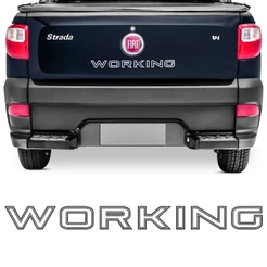 Adesivo Working Vinil Tampa Traseira Caçamba Strada 2013 2014 2015 2016 2017 Emblema