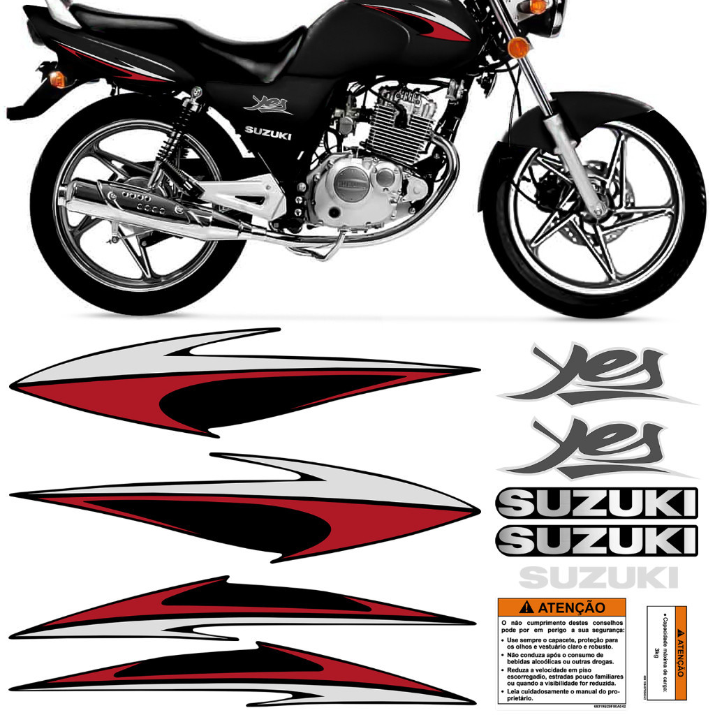 Kit Adesivo Moto Autocolante Yes 125 2008 Faixa Etiqueta Colante Jogo