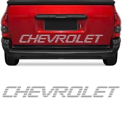Adesivo Autocolante Tampa Traseira Pickup Pick-up Picape Corsa Prata
