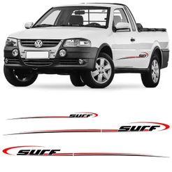 Kit 3 Adesivos Faixa Lateral Saveiro Parati G4 Surf 2006 07 08 09 10 11 2012 Colante Stickers