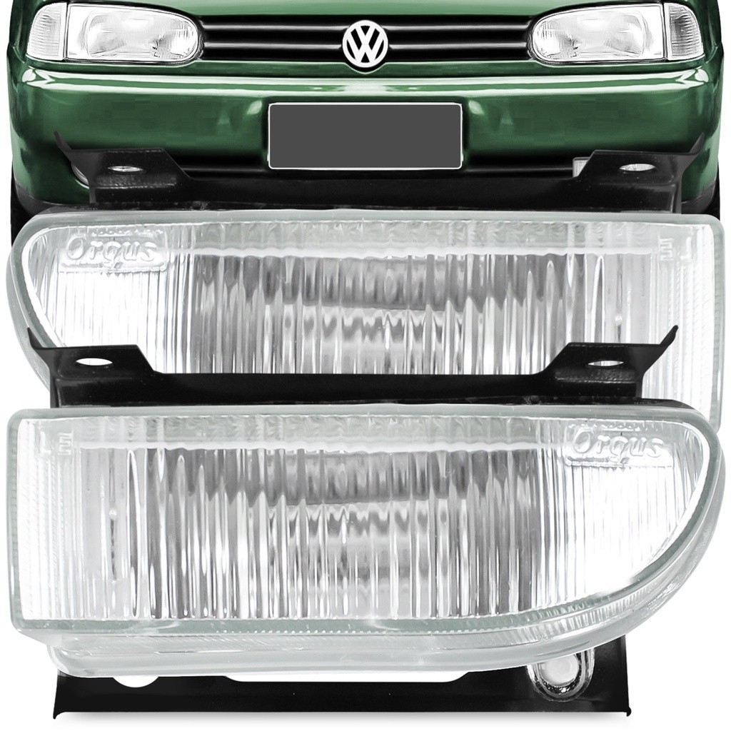 Farol de Milha Auxiliar Gol Parati Saveiro Bola G2 1995 A 1999 Lente Vidro Estriada Orgus