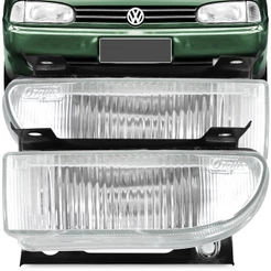 Farol de Milha Auxiliar Gol Parati Saveiro Bola G2 1995 A 1999 Lente Vidro Estriada Orgus