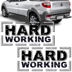 Par Adesivo Hard Working Strada 2013 2014 2015 2016 2017 Emblema Lateral